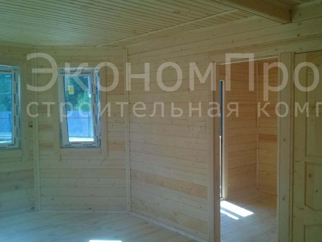 Дом из бруса 6х7 с мансардой и эркером (Д-13)