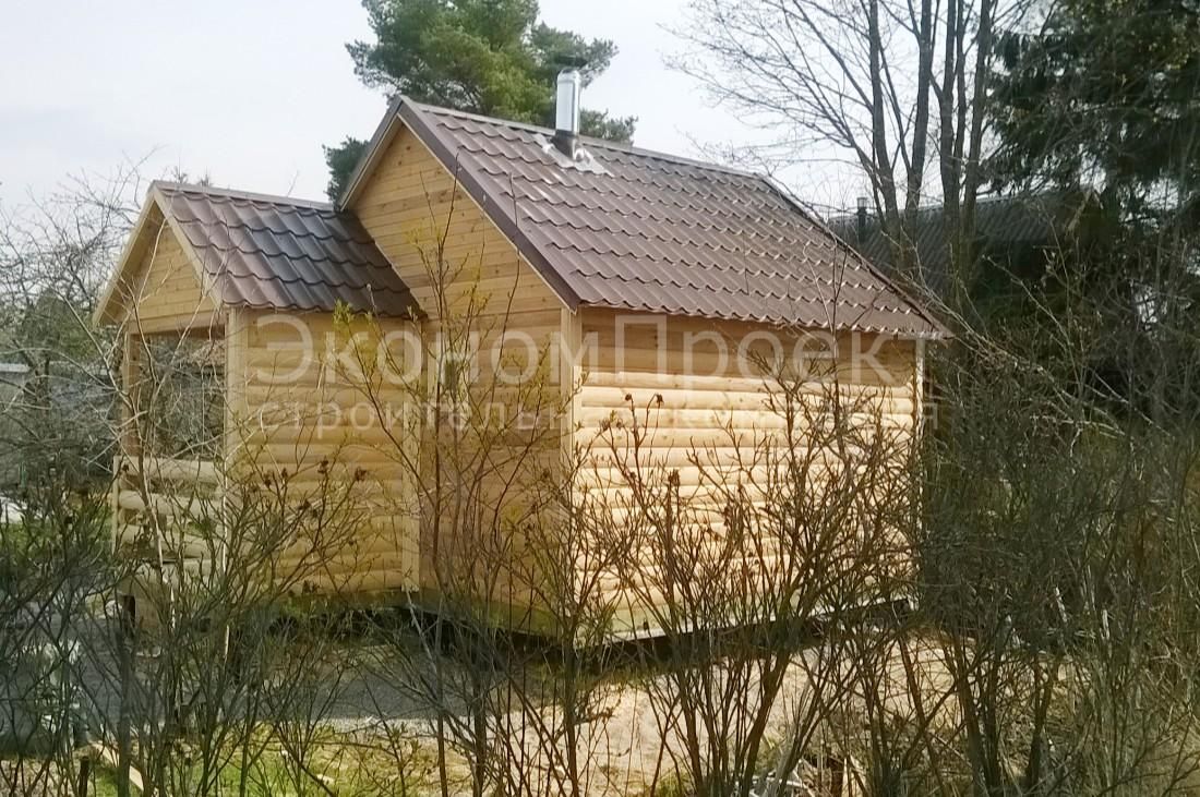 Баня из бруса 4x4 с крыльцом Б-10