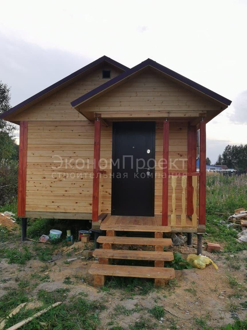 Баня из бруса 6х4 с крыльцом Б-17