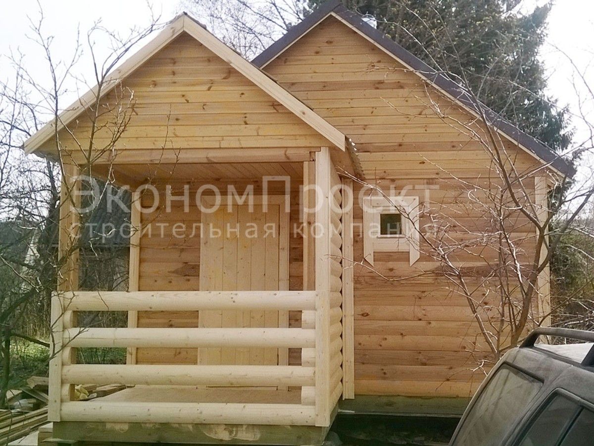 Баня 4x4 с крыльцом (Б-10)