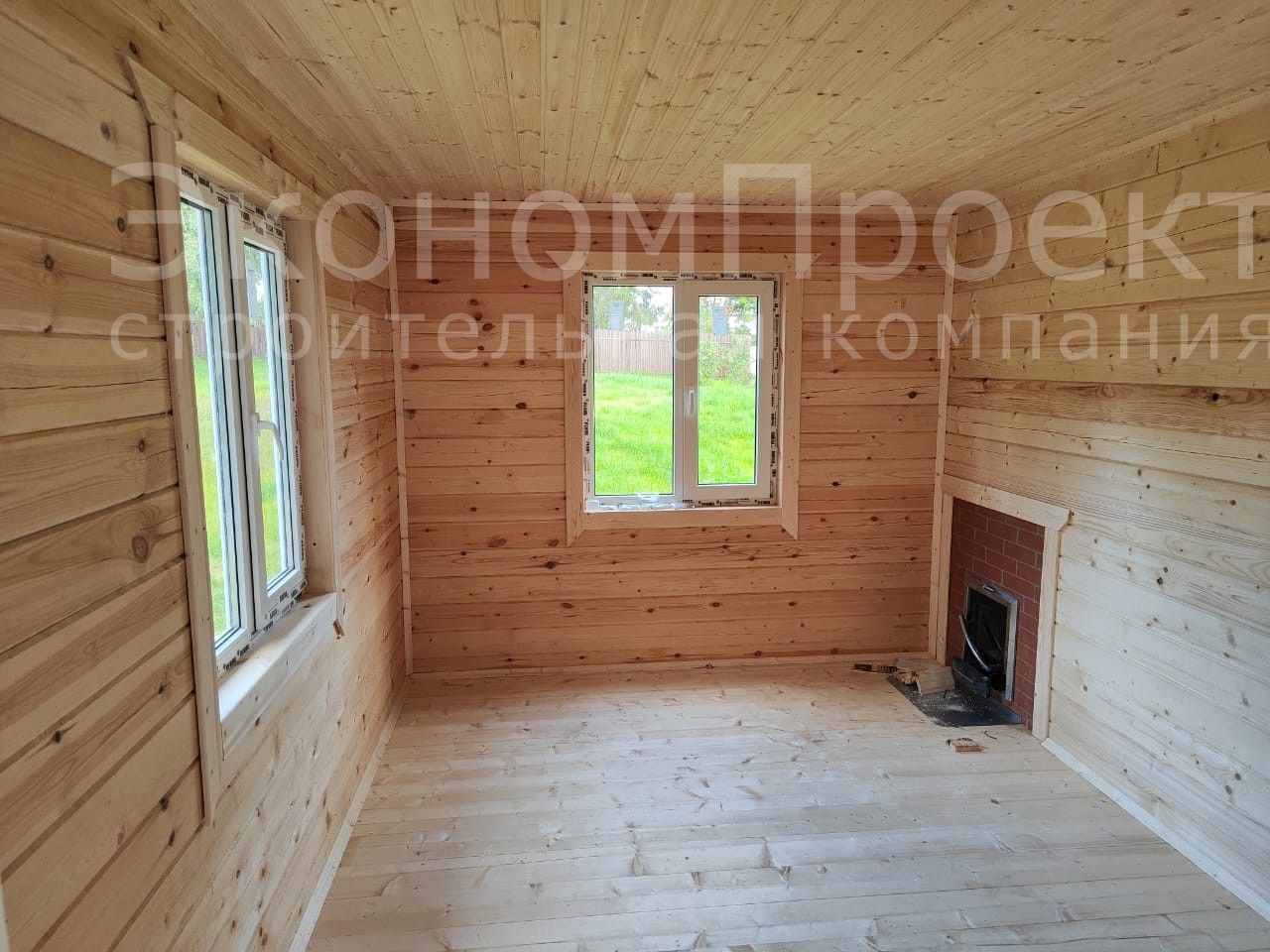 Интерьер брусовых домов и бань