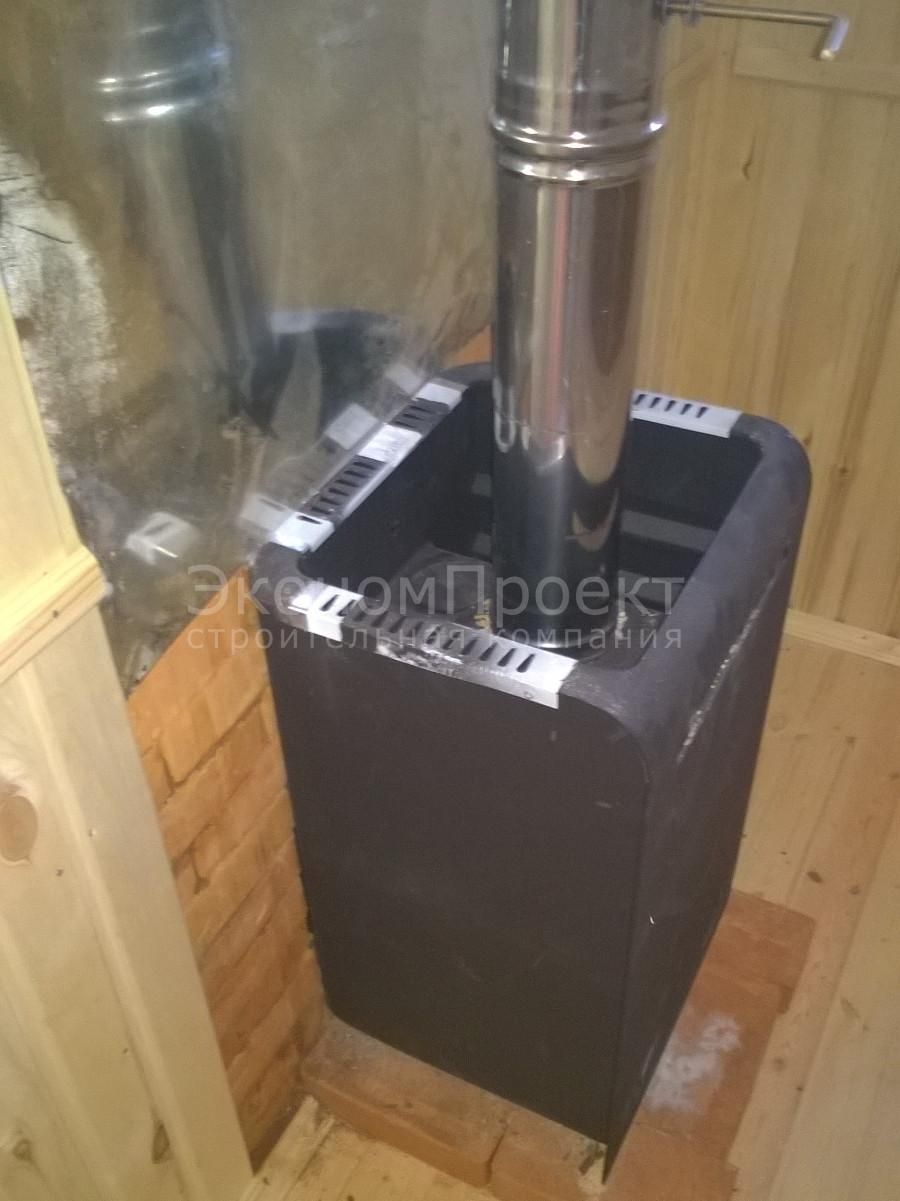 Баня из бруса 6х4 с крыльцом Б-17