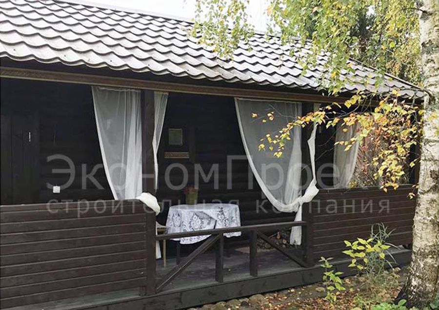 Баня из бруса 4,5х6 с террасой