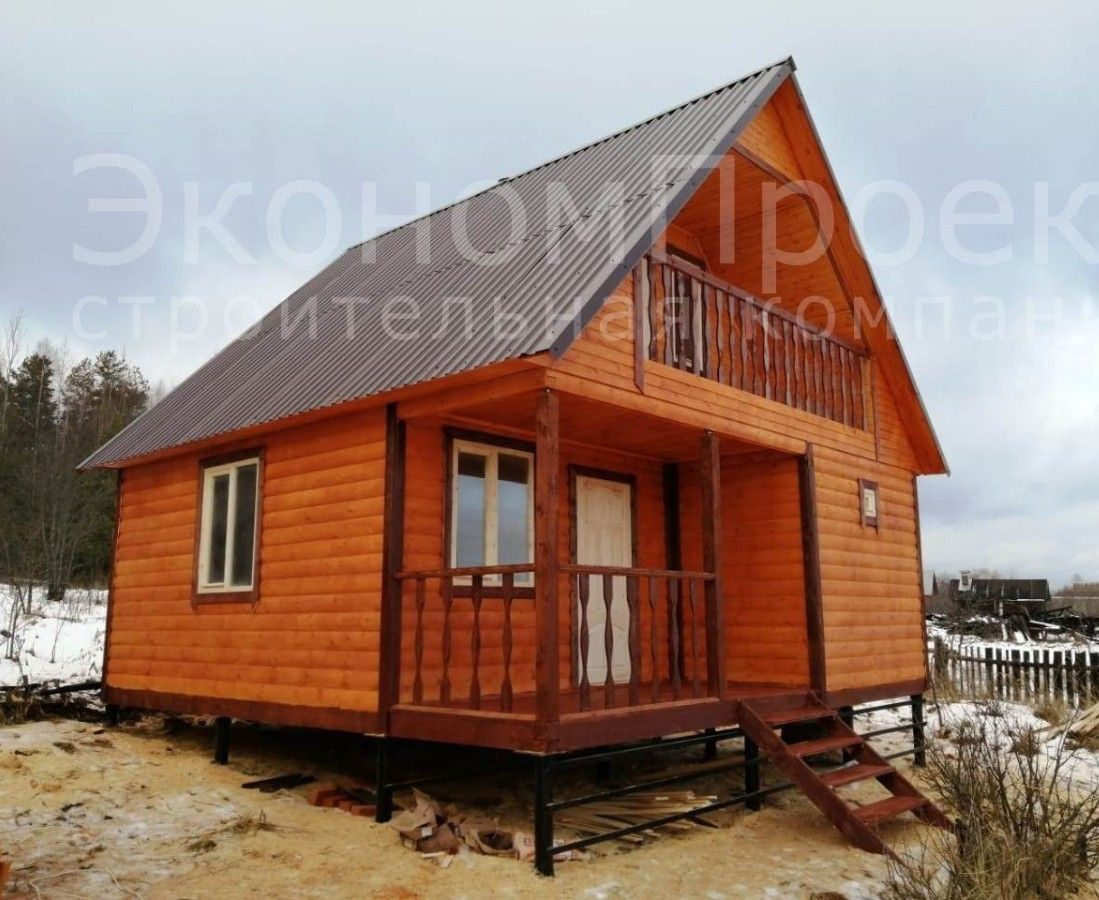 Баня 6х6 из бруса с мансардой Б-2